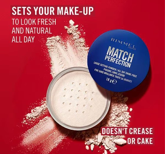 Rimmel Match Perfection matujący sypki puder do twarzy 001 18g