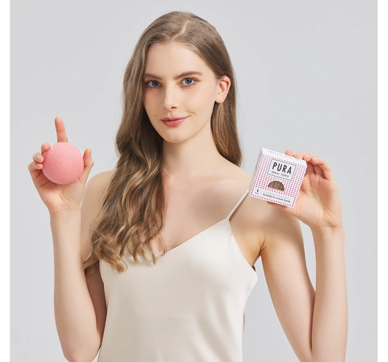 Sister Young Pura naturalna gąbka Konjac do mycia twarzy Pink