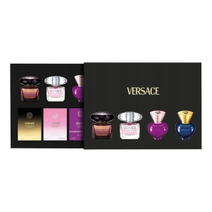 Versace woda toaletowa Crystal Noir 5 ml +  Bright Crystal 5 ml + woda perfumowana Dylan Purple Pour Femme + Dylan Blue Pour Femme 5 ml