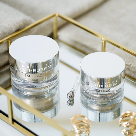 Institut Esthederm Excellage zestaw kosmetyków krem do twarzy 50 ml + krem pod oczy 15 ml + kosmetyczka