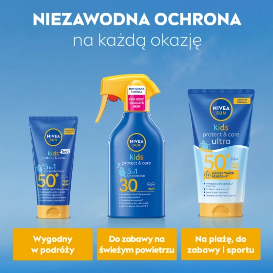 NIVEA SUN Kids Protect & Care spray do opalania dla dzieci z wysoką ochroną SPF30 250 ml