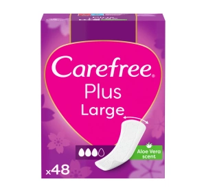 Carefree Plus Large wkładki higieniczne Aloe Vera Scent 48 sztuk