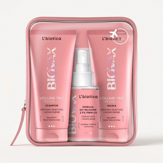 Biovax Volumetric Treatment Travel Set zestaw kosmetyków do włosów szampon 75 ml + maska 75 ml + mgiełka 50 ml