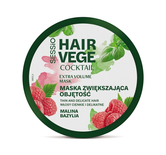 Sessio Hair Vege Coctail maska zwiększająca objętość włosów Malina Bazylia 250g