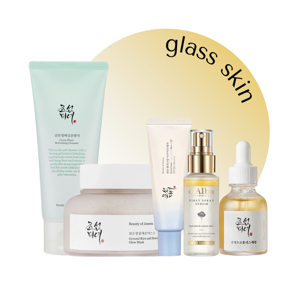 eZebra K-Beauty Set Glass Skin zestaw koreańskich kosmetyków rozświetlających