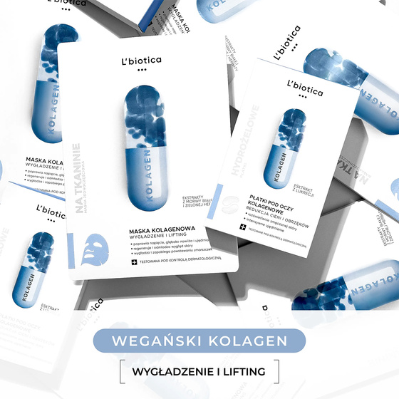 L'Biotica kolagenowe płatki pod oczy redukcja cieni i obrzęków 3 x 2 sztuki