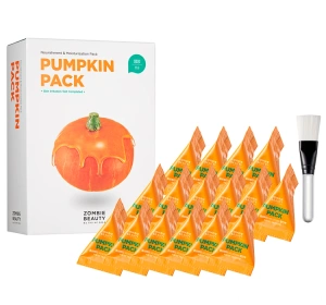 SKIN1004 Zombie Beauty Pumpkin Pack zestaw dyniowych maseczek 16x4g + pędzelek 