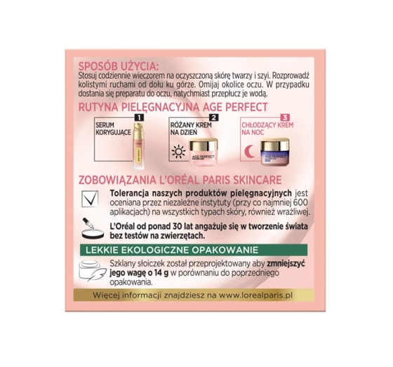 L’Oréal Paris Age Perfect Golden Age chłodzący krem ujędrniający na noc 50ml