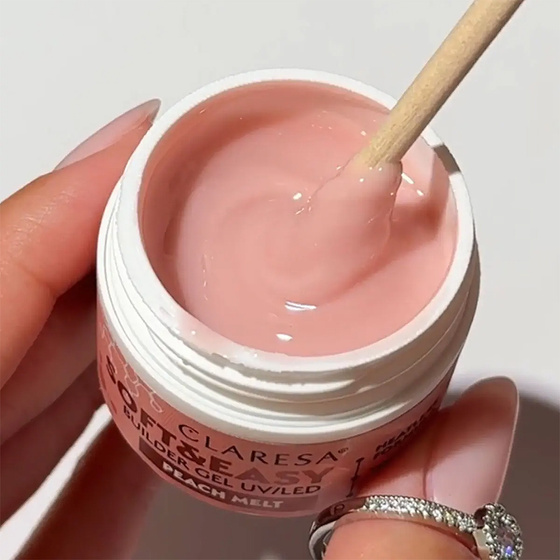 Claresa Soft & Easy żel budujący Peach Melt 45 g