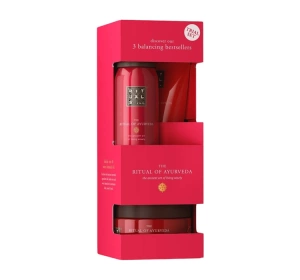 Rituals The Ritual Of Ayurveda zestaw mini kosmetyków do ciała pianka do mycia 50 ml + scrub 125 g + krem do ciała 70 ml