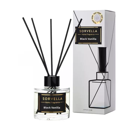 SORVELLA PREMIUM DYFUZOR ZAPACHOWY Z PATYCZKAMI BLACK VANILLA 120ML