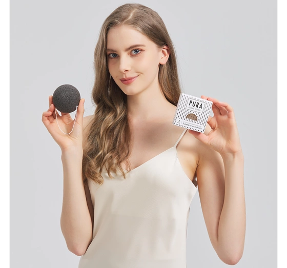 Sister Young Pura naturalna gąbka konjac do mycia twarzy Black