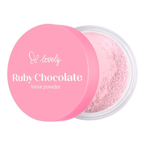 Lovely Ruby Chocolate różowy puder sypki do twarzy 6 g