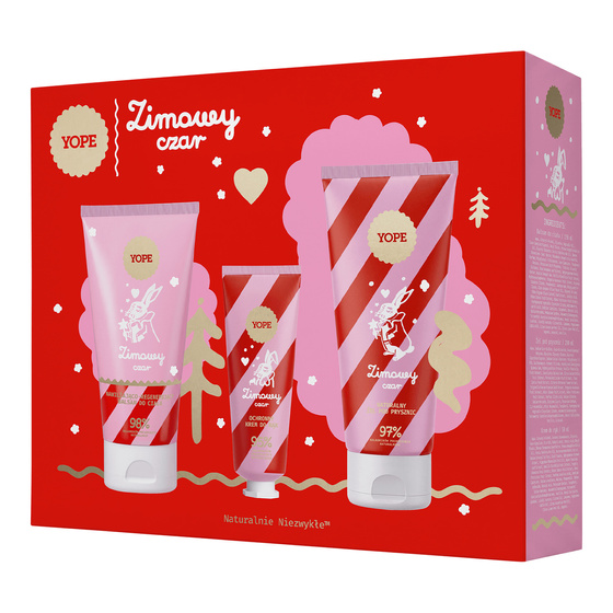 Yope Zimowy Czar zestaw kosmetyków do pielęgnacji balsam do ciała 150 ml + żel pod prysznic 200 ml + krem do rąk 50 ml