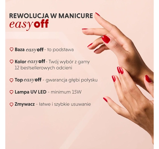 Semilac Easy Off lakier hybrydowy L19 Cherry Coke 7 ml