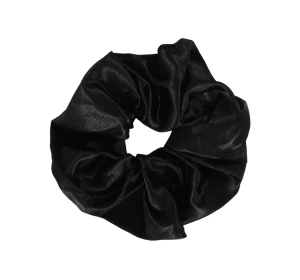 Sister Young Lilu satynowa gumka do włosów scrunchie Black