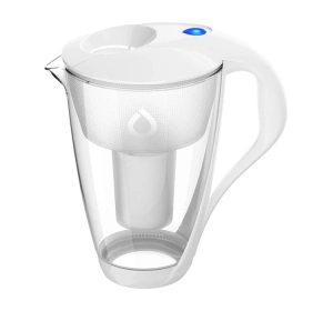 Dafi Crystal LED szklany dzbanek filtrujący 2 l Biały + wkład Classic
