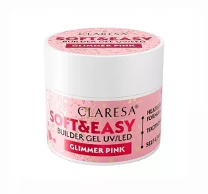 Claresa Soft & Easy żel budujący Glimmer Pink 45 g
