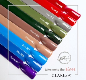 Claresa hybrydowy lakier do paznokci Red 418 5 g
