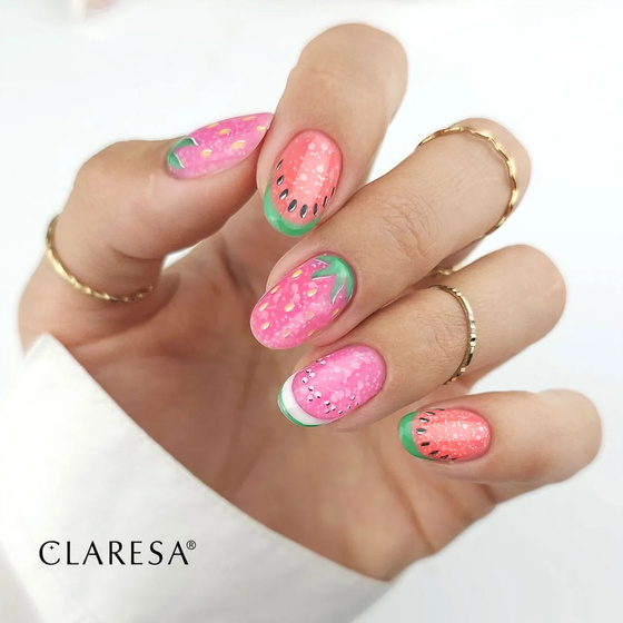 Claresa Bubble Jello Base baza hybrydowa do paznokci Guava 5 g