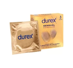 Durex Sensual Extra Lube ultracienkie prezerwatywy dodatkowo nawilżane 3 szt