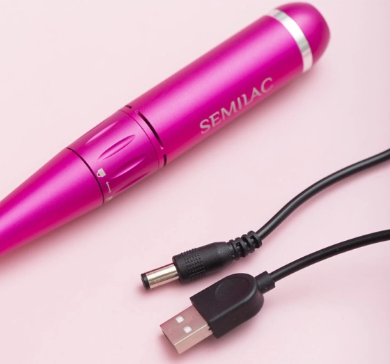 Semilac Mini Pen kompaktowa frezarka do paznokci 12W Różowa