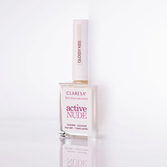 Claresa Active Nude klasyczny lakier do paznokci Glossy Kiss 9,5 ml