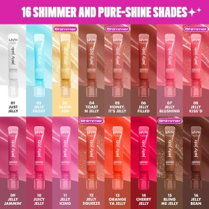 NYX Professional Makeup Jelly Job błyszczyk do ust o szklanym połysku 13 Orange Ya Jelly 7,5 ml