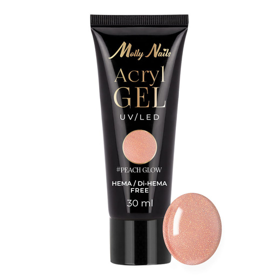 Molly Nails Acryl Gel akrylożel budujący do przedłużania paznokci Peach Glow 30 ml