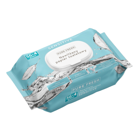 Cotton Club nawilżany papier toaletowy Sensitive 60 sztuk