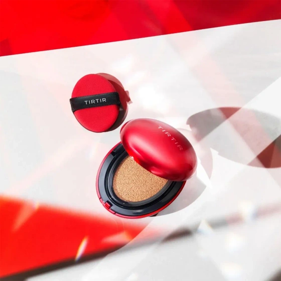 TIRTIR Mask Fit Red Cushion SsPF40 PA++ długotrwały mini podkład do twarzy w kompakcie 27N Camel 4,5 g
