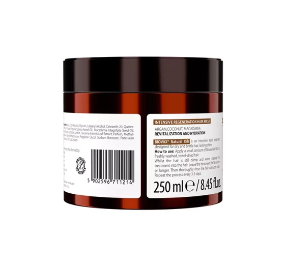 Biovax Naturalne Oleje intensywnie regenerująca maska do włosów 250 ml