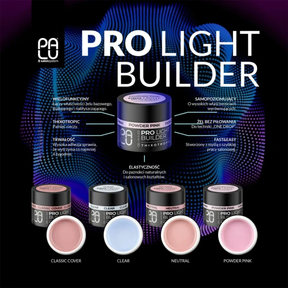 PALU PRO Light Builder żel budujący do paznokci UV/LED Soft White 90 g