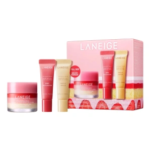 Laneige Berry Sweet Lip Trio zestaw do ust maseczka na noc Strawberry Shortcake 20 g + balsam Berry 5 g + balsam Vanilla 5 g