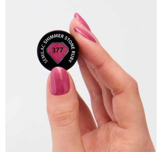 Semilac lakier hybrydowy 377 Shimmer Stone Ruby 7 ml