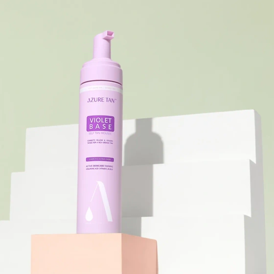 Azure Tan Violet Base Self Tan Mousse Dark to Ultra Dark samoopalająca pianka do ciała fioletowa baza 200 ml