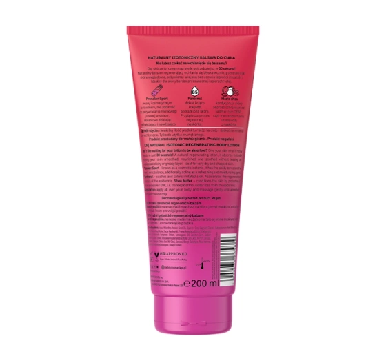 Bebio Start Your Active Day naturalny izotoniczny balsam do ciała regeneracja 200 ml
